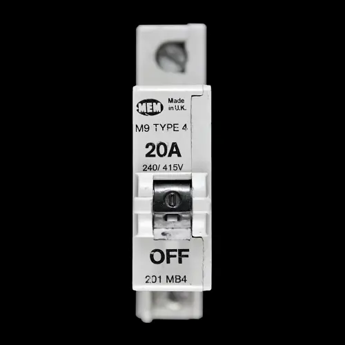 MEM 20 AMP TYPE 4 M9 MCB CIRCUIT BREAKER 201MB4