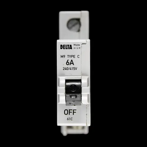 DELTA 6 AMP CURVE C M9 MCB CIRCUIT BREAKER 61C