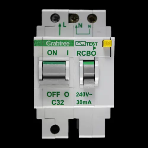 CRABTREE 32 AMP CURVE C 10kA 30mA DOUBLE POLE RCBO TYPE AC POLESTAR 602C/323