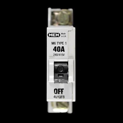 MEM 40 AMP TYPE 1 M6 MCB CIRCUIT BREAKER 401QEB 401 QEB