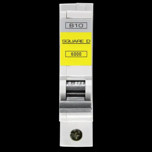 SQUARE D 10 AMP CURVE B 6kA MCB CIRCUIT BREAKER QOE 6000