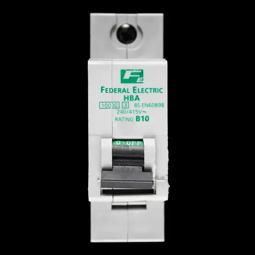 FEDERAL 10 AMP CURVE B 10kA MCB CIRCUIT BREAKER STABLOK HBA HBA1P10