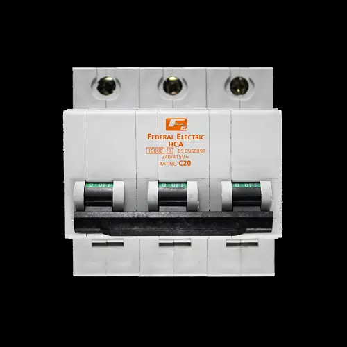 FEDERAL 20 AMP CURVE C 10kA TRIPLE POLE MCB CIRCUIT BREAKER HCA STABLOK