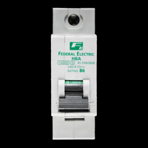FEDERAL 6 AMP CURVE B 10kA MCB CIRCUIT BREAKER HBA STABLOK