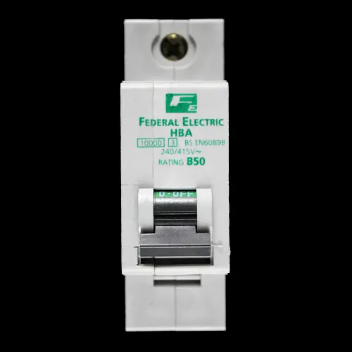 FEDERAL 50 AMP CURVE B 10kA MCB CIRCUIT BREAKER STABLOK HBA