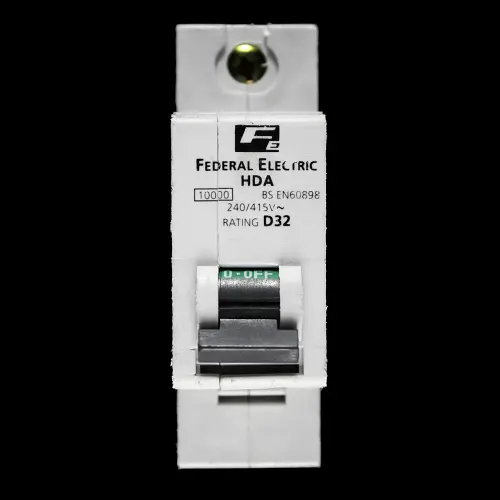 FEDERAL 32 AMP CURVE D 10kA MCB CIRCUIT BREAKER HDA STABLOK