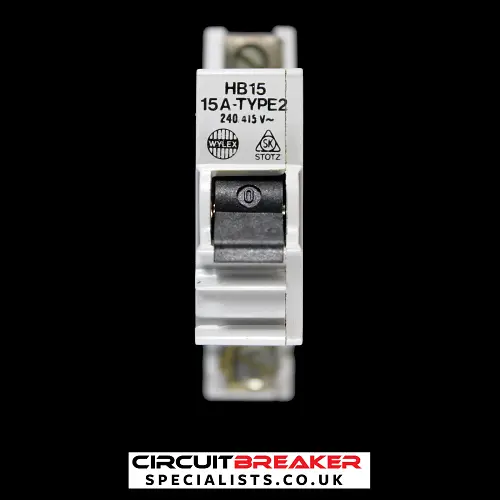WYLEX 15 AMP TYPE 2 M9 MCB CIRCUIT BREAKER HB15 STOTZ