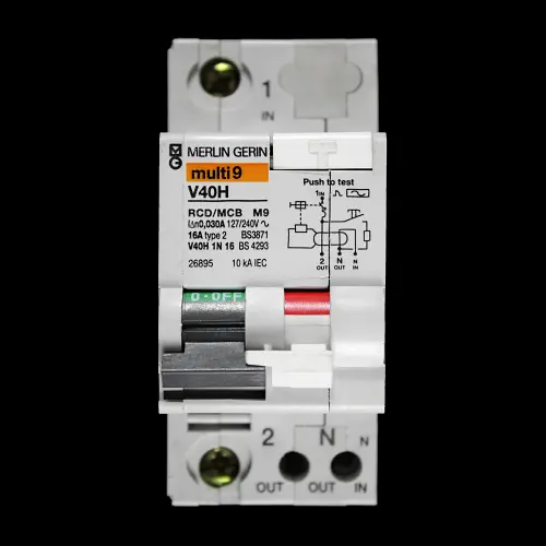 MERLIN GERIN 16 AMP TYPE 2 M9 30mA DOUBLE POLE RCBO TYPE AC V40H 26895