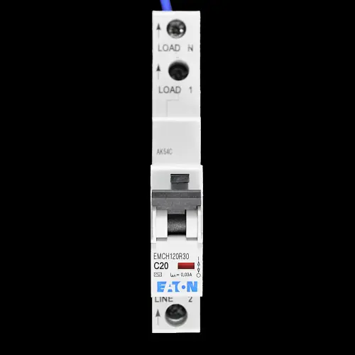 EATON 20 AMP CURVE C 10kA 30mA RCBO TYPE AC EMCH120R30