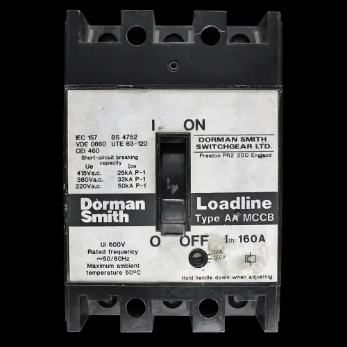 DORMAN SMITH 160 AMP 25kA TRIPLE POLE MCCB LOADLINE AA