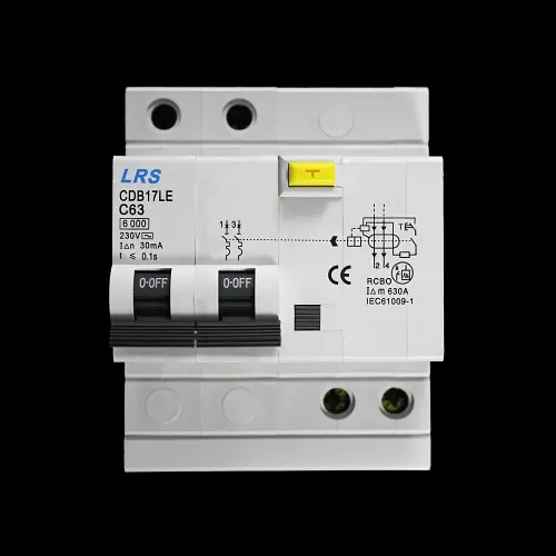 LRS 63 AMP CURVE C 6kA 30mA DOUBLE POLE RCBO TYPE AC CDB17LE