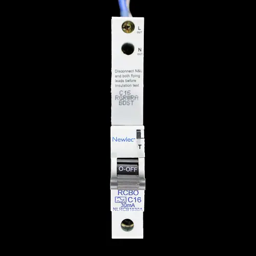 NEWLEC 16 AMP CURVE C 6kA 30mA RCBO TYPE A NLRCB1630A RED CLIP
