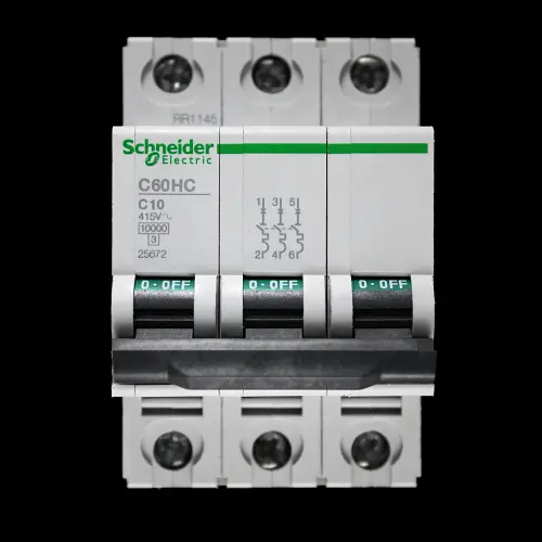 SCHNEIDER 10 AMP CURVE C 10kA TRIPLE POLE MCB CIRCUIT BREAKER 25672 C60HC