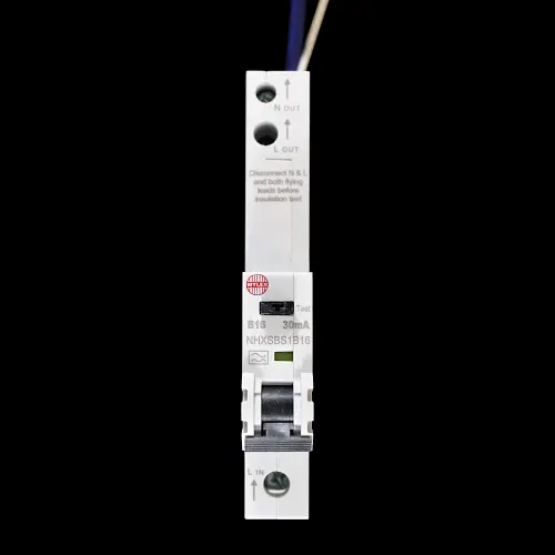 WYLEX 16 AMP CURVE B 6kA 30mA RCBO TYPE A NHXSBS1B16