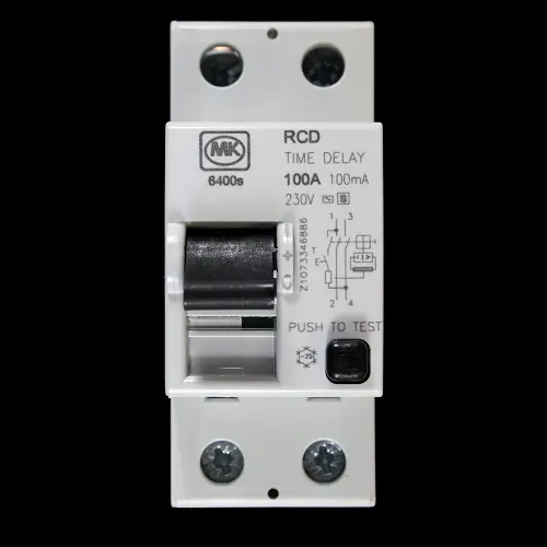 MK 100 AMP 100mA DOUBLE POLE TIME DELAY RCD TYPE AC 6400S SENTRY