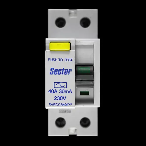 SECTOR 40 AMP 30mA DOUBLE POLE RCCB RCD TYPE AC SVRCCB40/DP