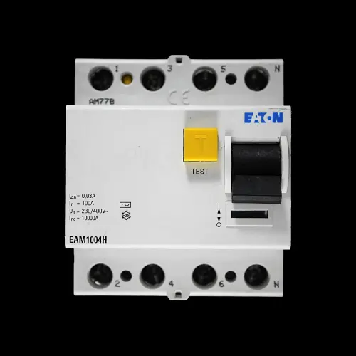 EATON 100 AMP 30mA FOUR POLE RCD EAM1004H YELLOW