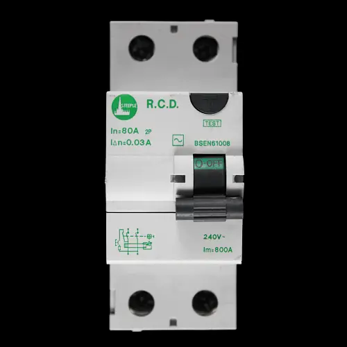 STEEPLE 80 AMP 30mA DOUBLE POLE RCD TYPE AC