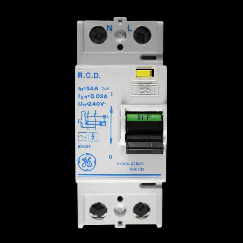 GENERAL ELECTRIC 63 AMP 30mA DOUBLE POLE RCD TYPE AC V/304-026031 660492