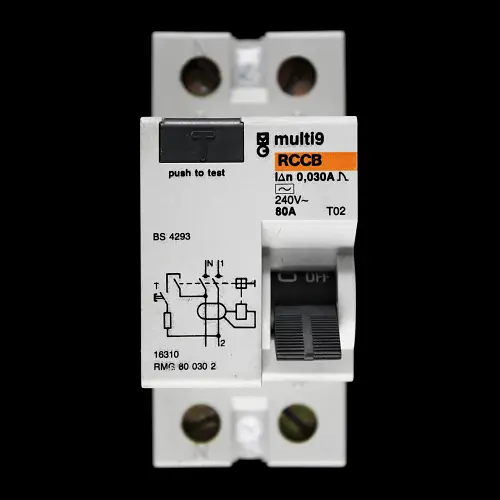 MERLIN GERIN 80 AMP 30mA DOUBLE POLE RCCB RCD TYPE AC 16310 RMG 80 030 2