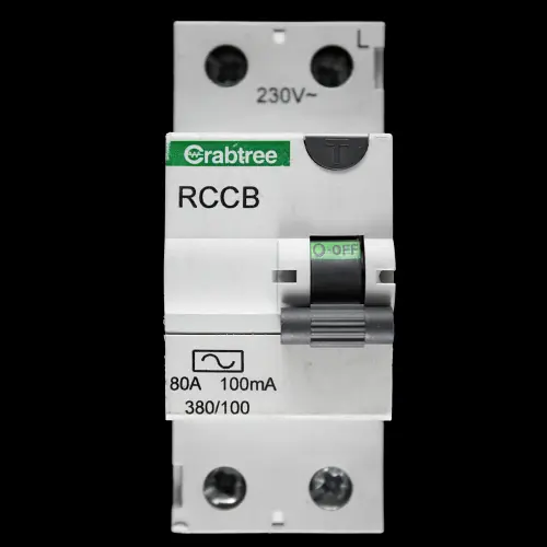CRABTREE 80 RCCB RCD DOUBLE POLE 100mA TYPE AC 380/100 BC