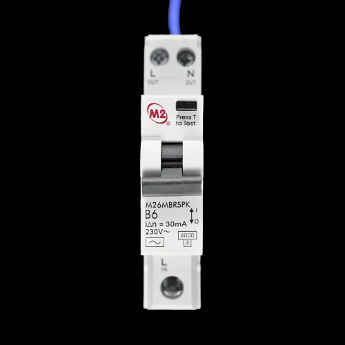 M2 6 AMP CURVE B 6kA 30mA RCBO TYPE AC M26MBRSPK