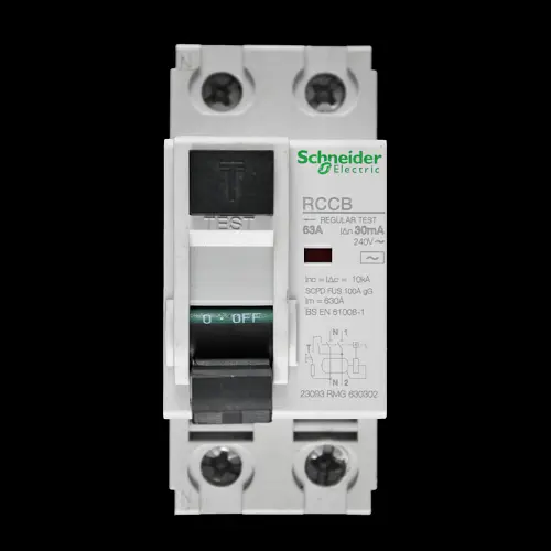 SCHNEIDER 63 AMP 30mA DOUBLE POLE RCCB RCD TYPE AC 23093 RMG 630302