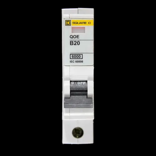 SQUARE D 20 AMP CURVE B 6kA MCB CIRCUIT BREAKER QOE QO120EB6