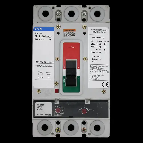 EATON 200 AMP 45kA TRIPLE POLE MCCB GJS3200AAG