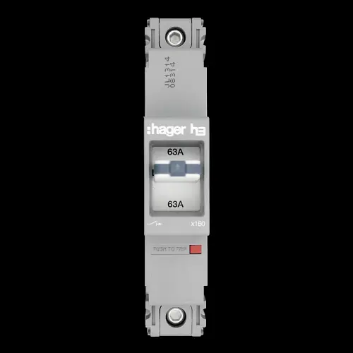 HAGER 63 AMP 18kA MCCB HDA061Z 313590 TM X160