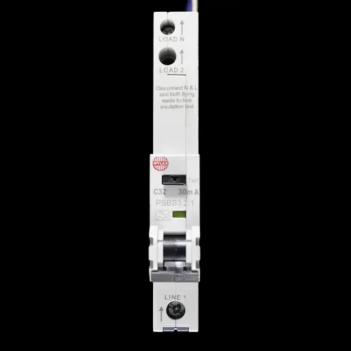 WYLEX 32 AMP CURVE C 10kA 30mA RCBO TYPE A PSBS32/1