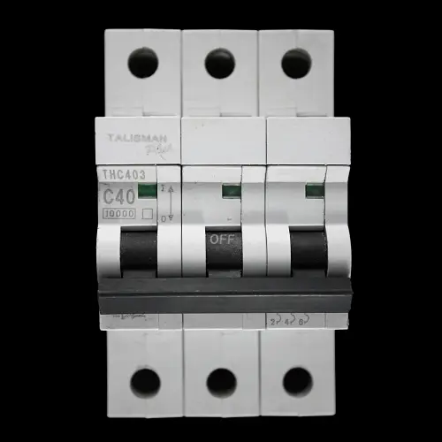 BILL 40 AMP CURVE C 10kA TRIPLE POLE MCB CIRCUIT BREAKER THC403