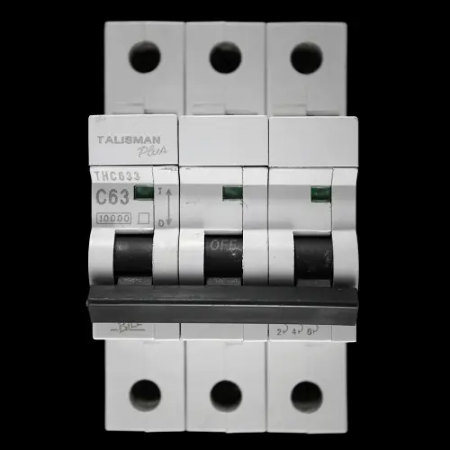 BILL 63 AMP CURVE C 10kA TRIPLE POLE MCB CIRCUIT BREAKER THC633
