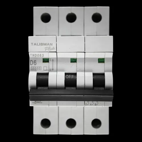 BILL 6 AMP CURVE D 10kA TRIPLE POLE MCB CIRCUIT BREAKER THD063