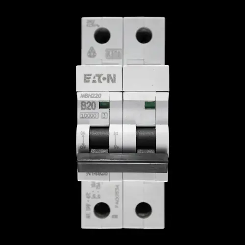 EATON 20 AMP CURVE B 10kA DOUBLE POLE MCB CIRCUIT BREAKER MBH220
