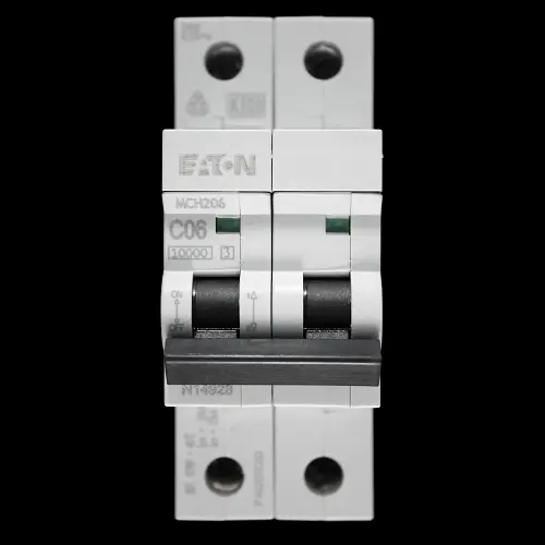 EATON 6 AMP CURVE C 10kA DOUBLE POLE MCB CIRCUIT BREAKER MCH206