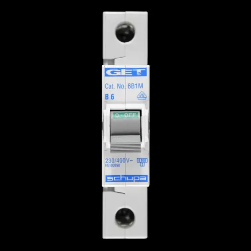 GET 6 AMP CURVE B 6kA MCB CIRCUIT BREAKER SCHUPA 6B1M
