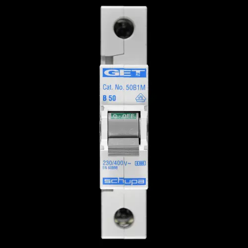 GET 50 AMP CURVE B 6kA MCB CIRCUIT BREAKER 50B1M SCHUPA