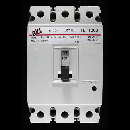 BILL 100 AMP 25kA TRIPLE POLE MCCB TLF1003