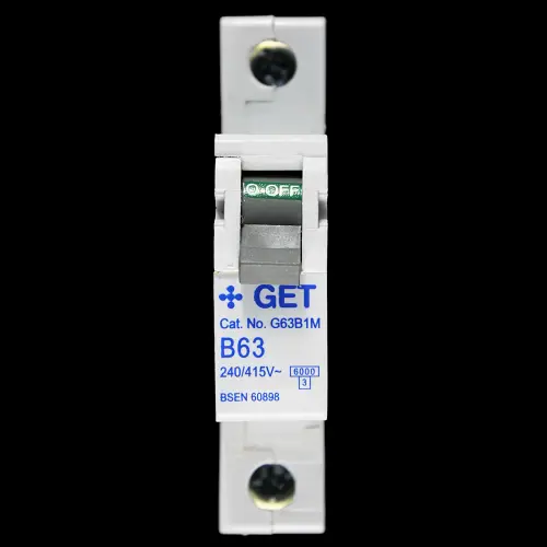 GET 63 AMP CURVE B 6kA MCB CIRCUIT BREAKER G63B1M