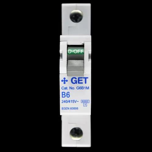 GET 6 AMP CURVE B 6kA MCB CIRCUIT BREAKER G6B1M