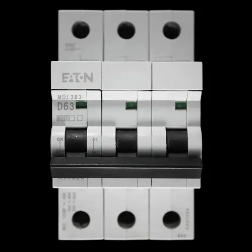 MEM EATON 63 AMP CURVE D 6kA TRIPLE POLE MCB CIRCUIT BREAKER MDL363