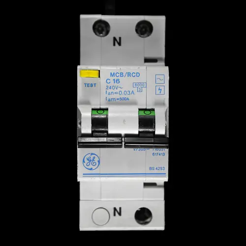 GENERAL ELECTRIC 16 AMP CURVE C 6kA 30mA DOUBLE POLE RCBO TYPE AC 617413
