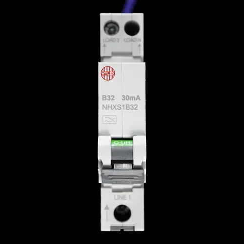 WYLEX 32 AMP CURVE B 6kA 30mA RCBO TYPE A NHXS1B32