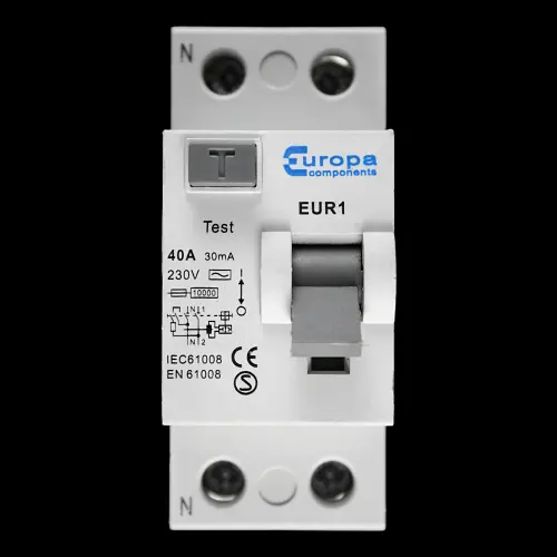 EUROPA 40 AMP 30mA DOUBLE POLE RCD TYPE AC EUR1