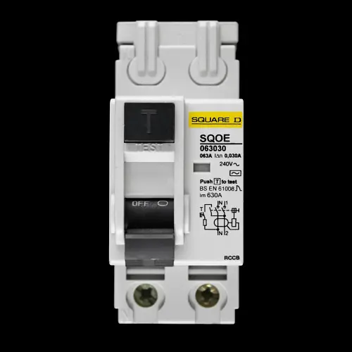 SQUARE D 63 AMP 30mA DOUBLE POLE RCCB RCD TYPE AC SQOE 063030