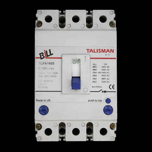 BILL 160 AMP 25kA TRIPLE POLE MCCB TLFA1603