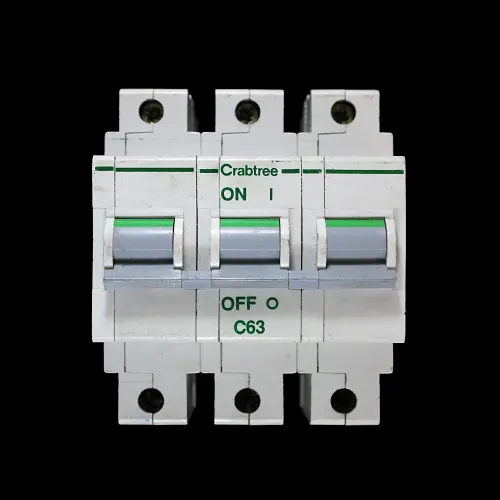 CRABTREE 63 AMP CURVE C M9 TRIPLE POLE MCB CIRCUIT BREAKER POLESTAR