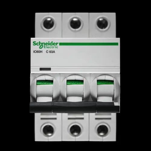 SCHNEIDER 63 AMP CURVE C 10kA TRIPLE POLE MCB CIRCUIT BREAKER A9F54363 IC60H