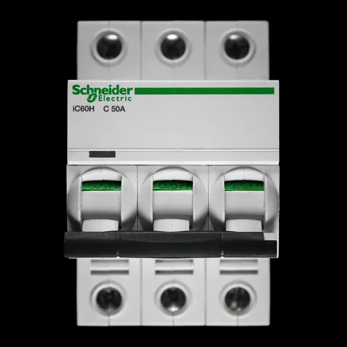 SCHNEIDER 50 AMP CURVE C 10kA TRIPLE POLE MCB CIRCUIT BREAKER A9F54350 IC60H